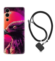 Tecno Pova Neo 2 Kılıf Silikon Boyun Askılı İpli Desenli Silikon Red Eagle 1752