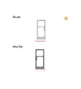 Samsung Galaxy S10 E ile Uyumlu Sim İç Yuvası Çiftli Pembe Çiftli sim yuvası ikili sim tepsisi çiftli sim aparatı dual sim çekmecesi