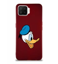 Oppo A73 Soft Premier Kapak Donald Duck-F Tasarımlı Silikon Kılıf - Mürdüm (Şeffaf)