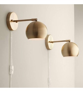Rsylight Retro Eskitme Kaplama Ledli Metal Mafsallı Kablolu Fişli Dekoratif Rustik Aplik Günışığı Ampullü