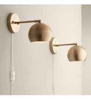 Rsylight Retro Eskitme Kaplama Ledli Metal Mafsallı Kablolu Fişli Dekoratif Rustik Aplik Günışığı Ampullü
