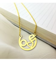 Vaoov 925 Ayar Gümüş Love Yazılı Kolye