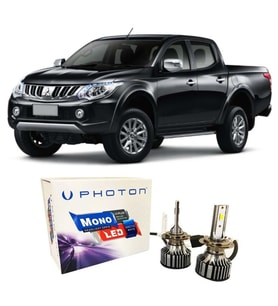Mitsubishi L200 Led Xenon Uzun + Kısa Far Ampulü H4 Mono Yeni Seri Beyaz 2005-2017