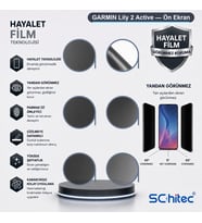 SChitec GARMIN Lily 2 Active Uyumlu Ön Yüzey Hayalet Privacy Hidrojel Ekran Koruyucu