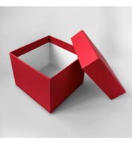 10x10x8 cm Kırmızı Yılbaşı Hediye Kutusu – Özel Taslama Kutu