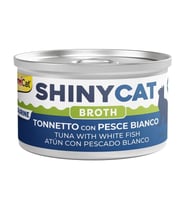 GimCat Shinycat Broth Sos İçinde Beyaz Balıklı ve Ton Balıklı Kedi Konservesi 70gr