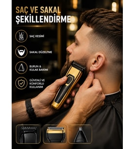3'ü 1 Arada Şarjlı Kişisel Bakım ve Tıraş Makinesi