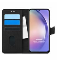 Microsonic Samsung Galaxy A54 Kılıf Fabric Book Wallet Siyah (Siyah)