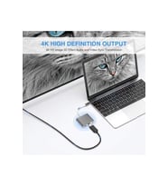 3 In 1 Type-c To Hdmı Usb 3.0 Çevirici Dönüştürücü Adaptör 4k