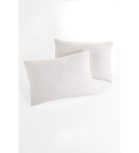 Örme %100 Pamuk Flaplı 2 Adet Yastık Kılıfı 50×70 Cm (Krem)
