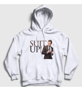 Presmono Unisex Beyaz Barney How I Met Your Mother Kapüşonlu Sweatshirt 194761tt