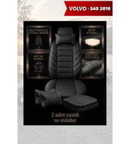 volvo s40 2010 Koltuk ve Kılıf uyumlu Lüks Siyah Yastık Minder 2 Minder 2 Yastık