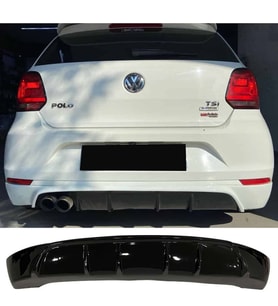 Vw Polo Mk5 Rieger Arka Ek Difüzör Siyah Plastik 2014-2017 Arka-difizör-bodykit-ek-karlık