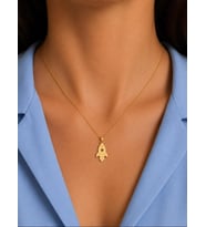 Kişiye Özel Uzay Mekiği Kolye 925K Gümüş (Gold)