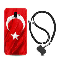 Samsung J6 Plus J7 Prime J7 Pro M20 Kılıf Boyun Askılı Silikon Şanlı Türk Bayrağı 4 1401