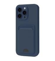 İphone 16 Pro Kılıf Kelvin Kartvizitli Silikon - Lacivert