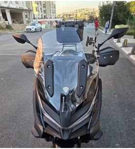 MOTOCAM Voge SR4 Ön Cam 2022-2026 Model 54cm Şeffaf Renkli 4mm ORİJİNAL BOYLU