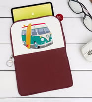 BK Gift Klasik Araç Tasarımlı Taşınabilir Koruyucu Tablet Kılıfı & Organizer Çanta - Bordo-3