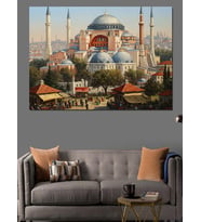 Karla Kaplı Eski İstanbul Dekoratif Kanvas - Mdf Ahşap Tablo