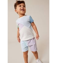 Cg Kids Renkli Çizgiler Erkek Çocuk Alt Üst Takım (Turkuaz)