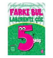 Farkı Bul Labirenti Çöz 5 Yaş - Çocukların Zihnini Geliştiren Kitap
