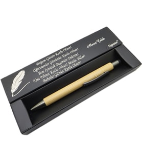 Signator® C460 Bambu Görünümlü Tükenmez Kalem  İsme Özel Kalem  Hediyelik Kalem (Karışık)