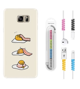 Samsung S7 Edge S20 Fe Plus Ultra S21 S22 Kılıf Kablo Koruma Spiral Silikon Sweety Egg 1322