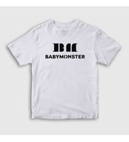 Presmono Unisex Çocuk Beyaz Logo K Pop Baby Monster Babymonster T-Shirt 490769tt (Beyaz)