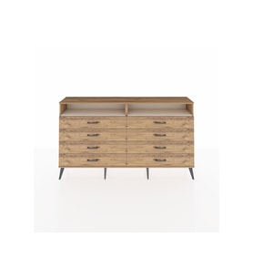 Arges Konsol 2 Raflı 8 Çekmeceli  176x30x99 Çam-Aytaşı/Çam