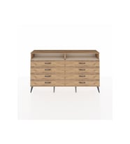 Arges Konsol 2 Raflı 8 Çekmeceli  176x30x99 Çam-Aytaşı/Çam