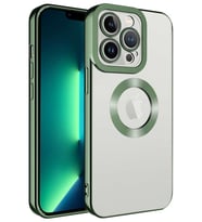 iPhone 11 Pro Kılıf Köşeleri Renkli Şeffaf Kamera Korumalı Silikon Luxury Kapak (Yeşil)