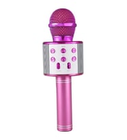 Şarj Edilebilir Telefon Ve Usb Bağlantılı Karaoke Mikrofon (Pembe)
