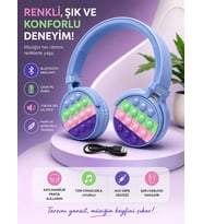 POPİT DESENLİ KAFA ÜSTÜ BLUETOOTH KULAKLIK