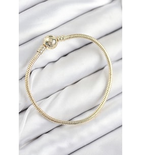 Pirinç Charm Topcuk Model Gold Renk Kadın Bileklik 5886 - HPSBYI5433-1291