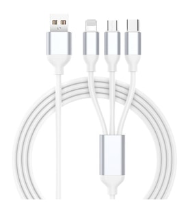 QASUL Inter Beyaz Cable Xs-013 Çoklu Sarj Kablosu Data Cable