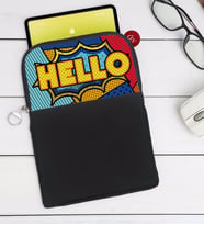 BK Gift Pop Art Tasarımlı Taşınabilir Koruyucu Tablet Kılıfı & Organizer Çanta - Siyah-16