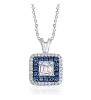 0.55 Karat Safir Pırlanta Kolye