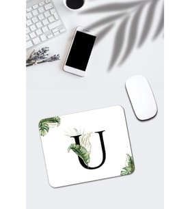 Tropik Desenli U Harfli Dikdörtgen Mouse Pad