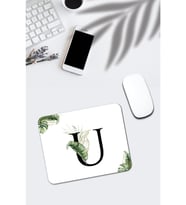 Tropik Desenli U Harfli Dikdörtgen Mouse Pad