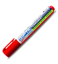 GIPTA F1353 PERMANENT MARKER KESİK UÇ KIRMIZI