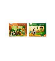 Yer Puzzle 24 Parça 2 Li Set - Ormanda Ve Çiftlikte
