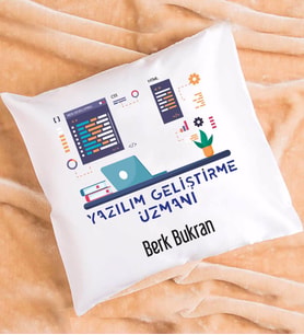 Yazılım Geliştirme Uzmanı Kişiye Özel Hediye Yazılımcı Yastık