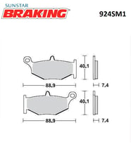 YARI METALİK FREN BALATASI / SUZUKI / GSR 600 / 600cc / ARKA  / 2006-2007-2008-2