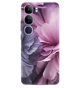 Vivo V40 Lite Kılıf Boutique Baskılı Resimli Çiçek Mor Pcode -028