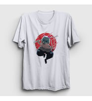 Presmono Unisex Beyaz Inosuke Hashibira Anime Demon Slayer Kimetsu No Yaiba T-Shirt 308391tt