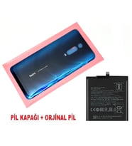 Tkgz Xiaomi Mi 9T Pro Arka Pil Batarya Kapağı + PİL (CAM) MAVİ