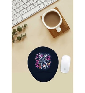 Cool Astronot Desenli Bilek Destekli Mouse Pad