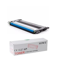 HP UYUMLU W2071A (117A) MAVİ ÇİPSİZ Muadil Toner