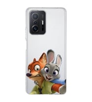 Xiaomi Mi 11T - 11T Pro Uyumlu Zootropolis Judy & Nick Tasarımlı Şeffaf Telefon Kılıfı