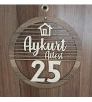 Kişiye Özel Dekoratif Ahşap Kapı Süsleri